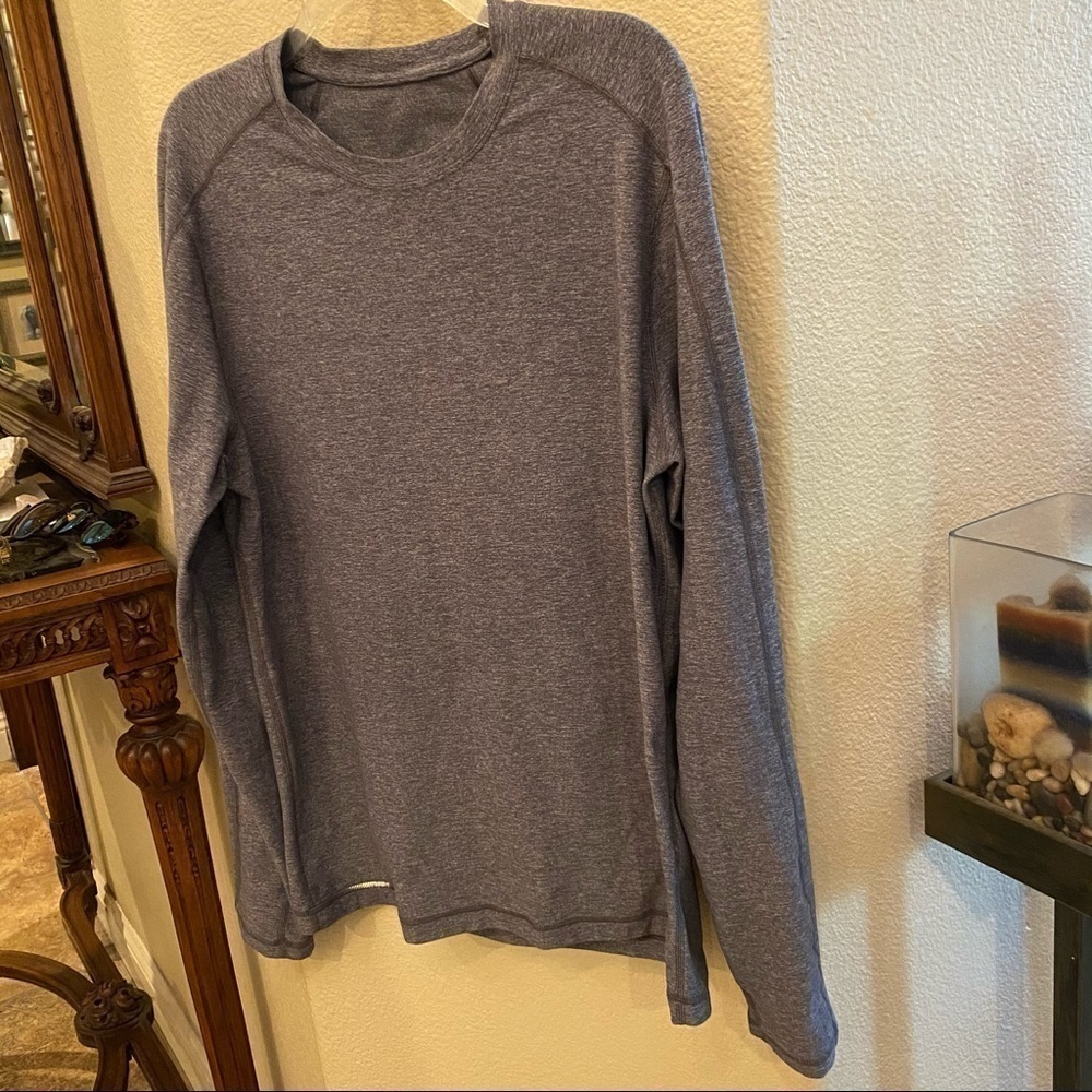 LULULEMON Men Gray Long Sleeve Top Size S/M - Picture 2 of 5